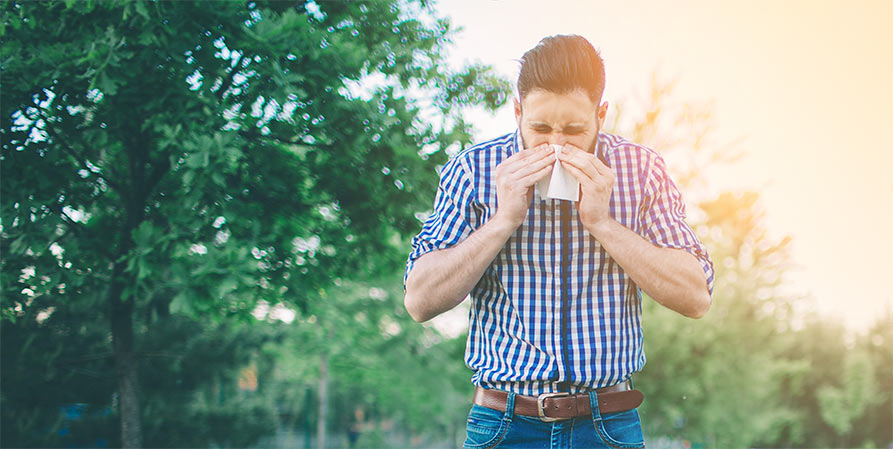 man with stuffy nose