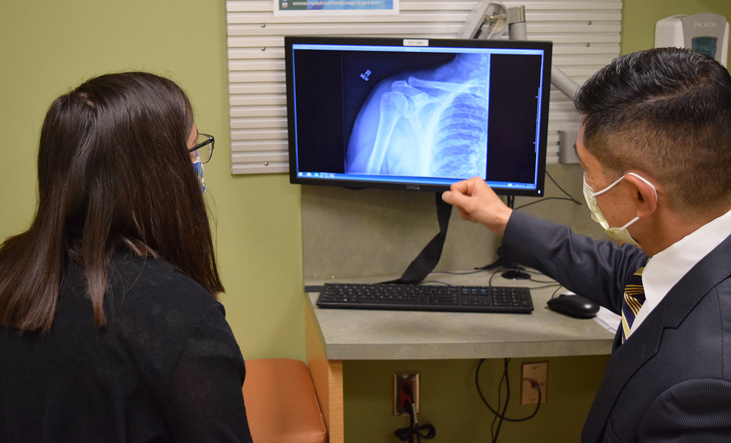 Dr. Park with patient