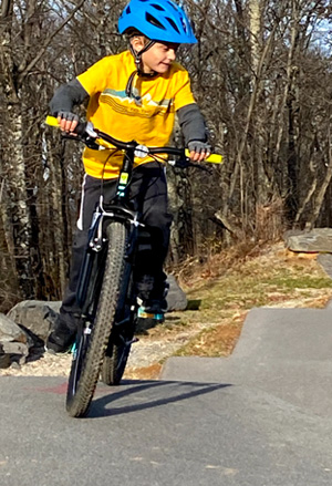 Graham riding his bike