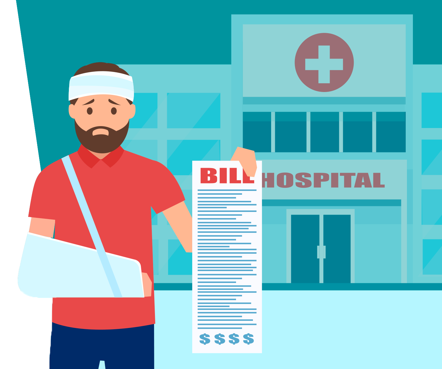 man with large hospital bill