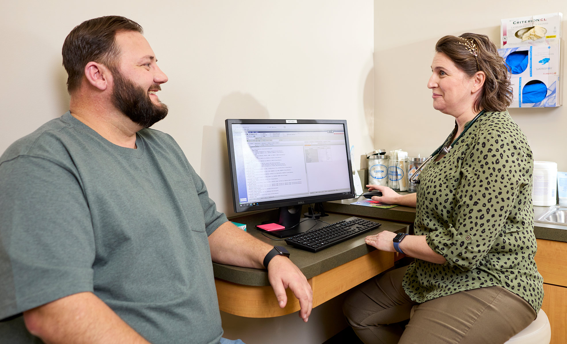 doctor talking to patient