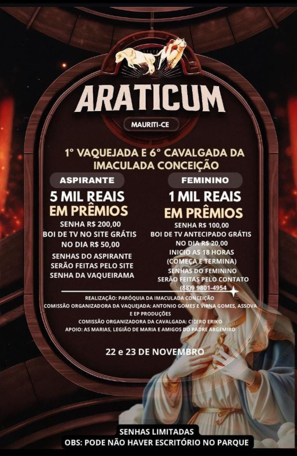 1ª  VAQUEJADA DA IMACULADA CONCEIÇÃO- MAURITI