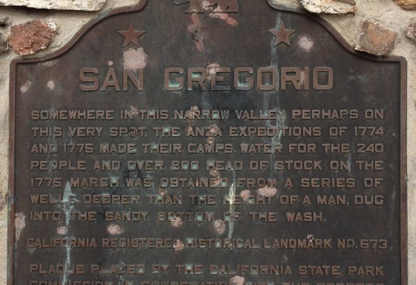 NO. 673 SAN GREGORIO - State Plaque
