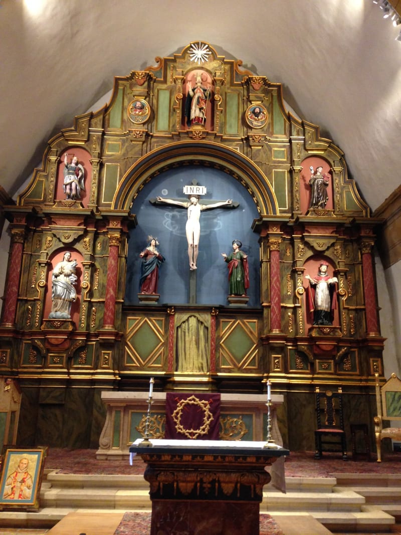 CHL #135  Mission San Carlos Borromeo de Carmelo--  Front Altar