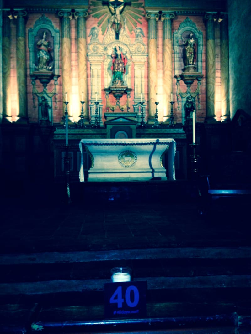 CHL #310 Mission San Buenaventura -- Front Altar