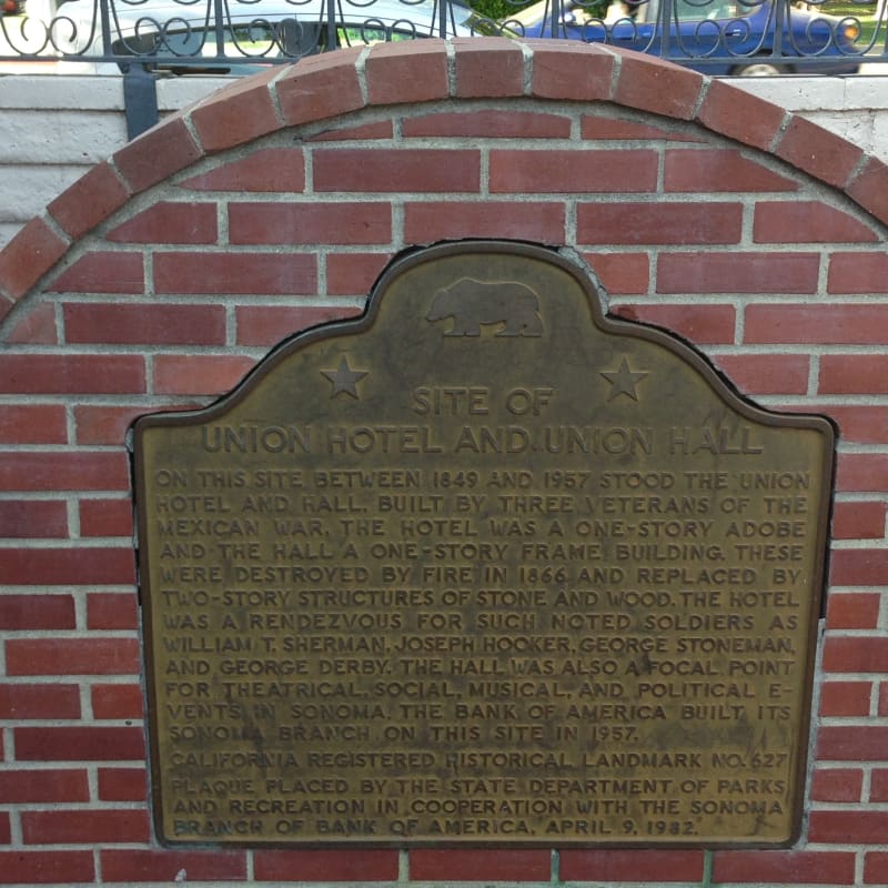 CHL #627 - Union Hotel and Union Hall Site- State plaque