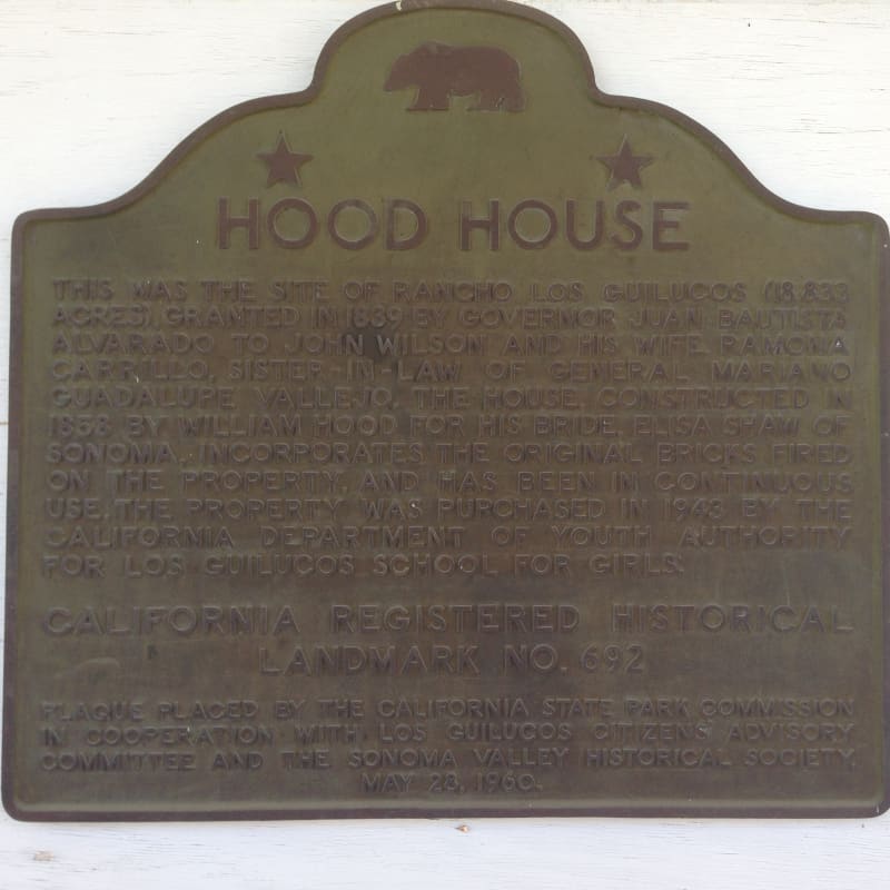 CHL #692 - Hood House State Plaque