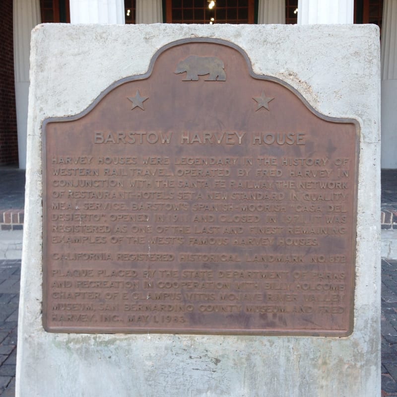 CHL #892 - Harvey House State Plaque