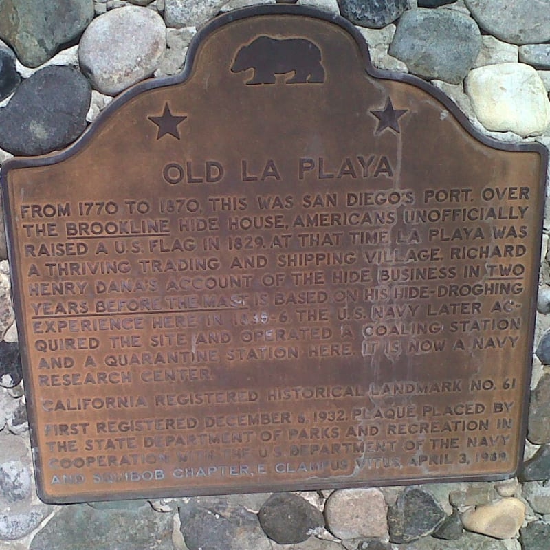 CHL #61  Old La Playa State Plaque