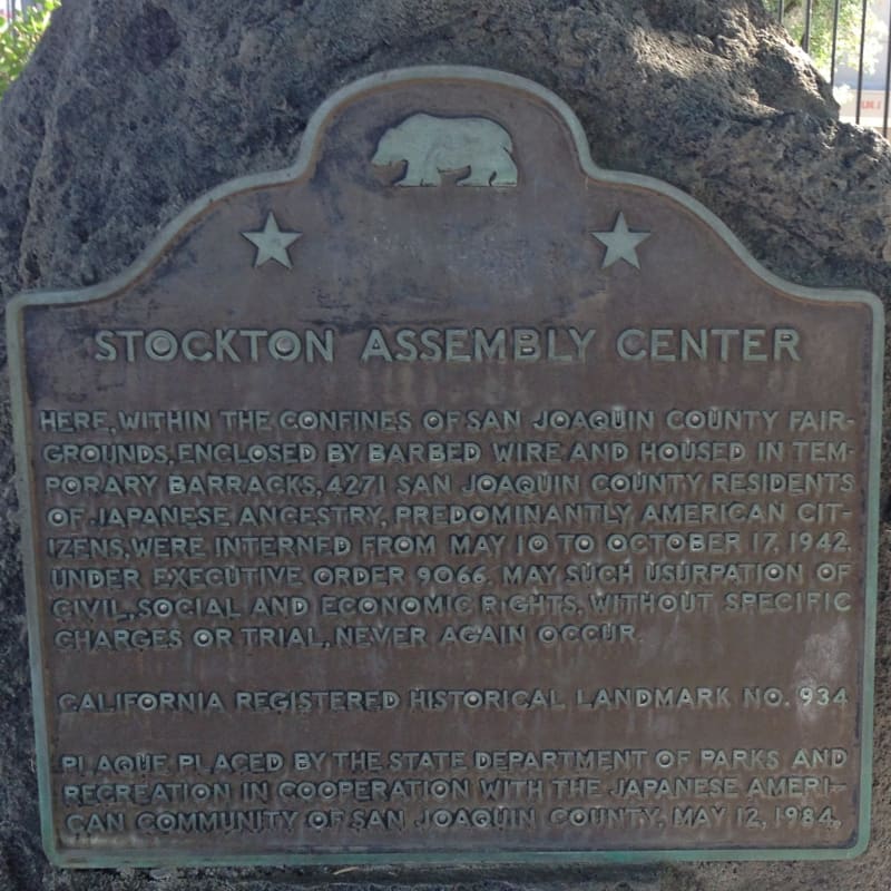 CHL #934.09  Temporary Detention Camp for Japanese Americans/Stockton Assembly Center