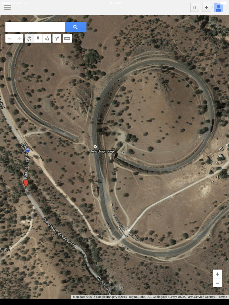 CHL #508  Tehachapi Loop on Google Map