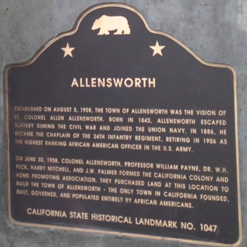 CHL #1047  Allensworth State Plaque