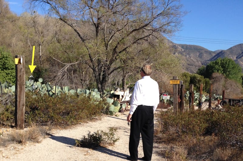 CHL #578 - Stoddard-Waite Monument, Cactus and Barbed Wire Barrier