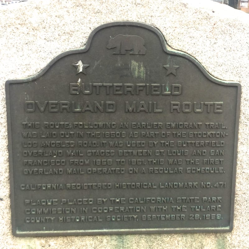 CHL #471 - Butterfield Stage Route State Plaque