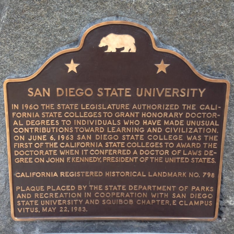 No. 798 San Diego State University plaque