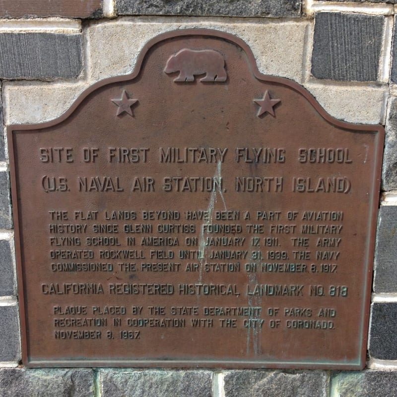 CHL #818 - First Military Flying School In America Plaque