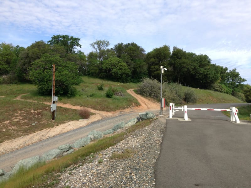 Horse Trails at the north end of the Levee lead to Landmark #585 Pioneer Express Trail.