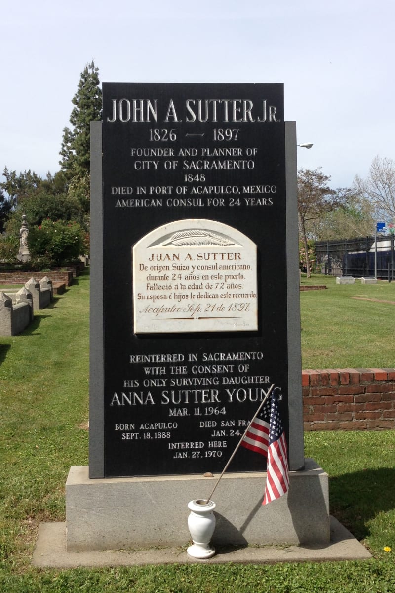 CHL No. 566  Sacramento City Cemetery -- Grave of John Sutter