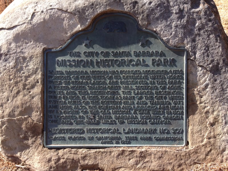 NO. 309 MISSION SANTA BARBARA, State Plaque