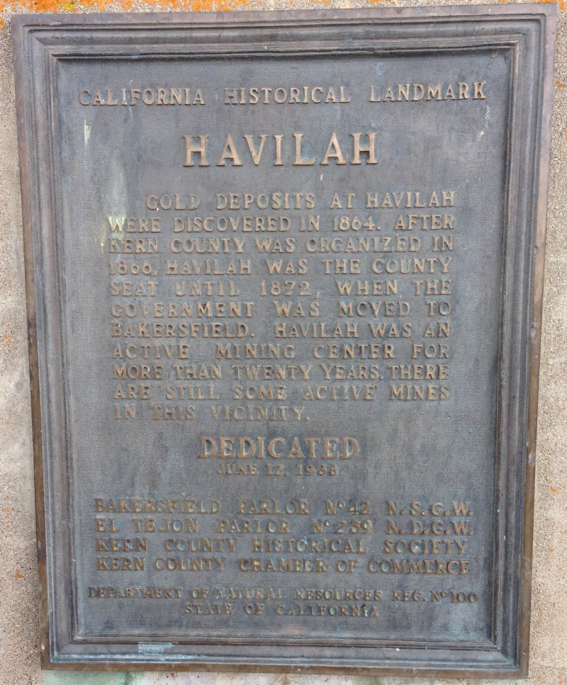 NO. 100 HAVILAH, Old Style State Plaque