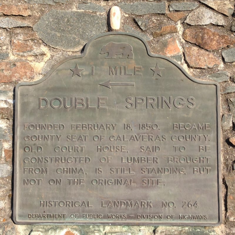 NO. 264 DOUBLE SPRINGS - Private Plaque  (1 Mile west of Double Springs)