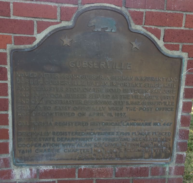 NO. 447 GUBSERVILLE - State Plaque