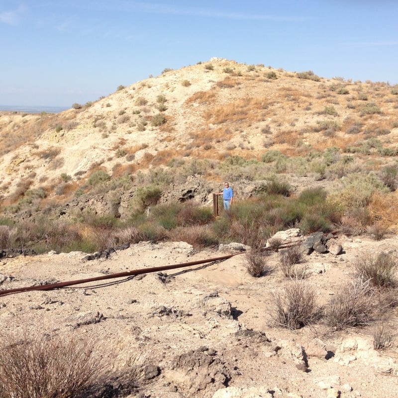 NO. 376 CALIFORNIA STANDARD OIL WELL 1 -  aged wood post still in the ground