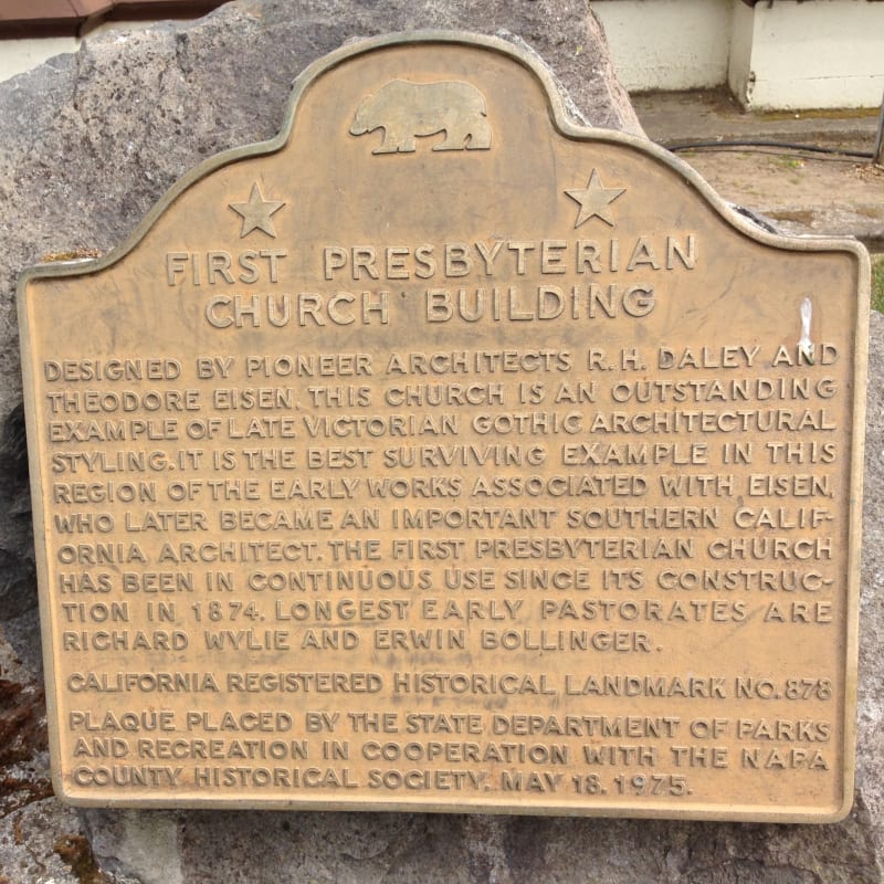 NO. 878 FIRST PRESBYTERIAN CHURCH BUILDING - State Plaque