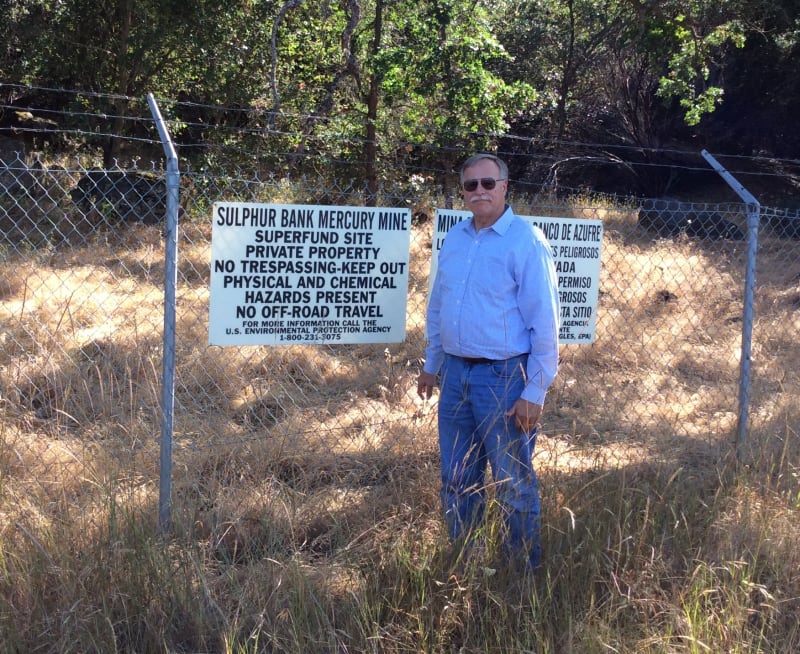 Sulphur Bank Mine - Warning Sign