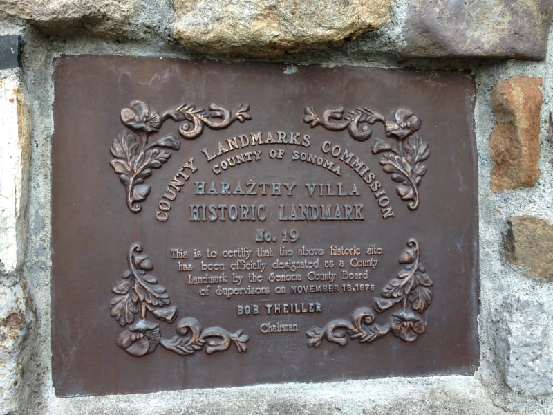 NO. 392-1 SITE OF HARASZTHY VILLA - County Plaque