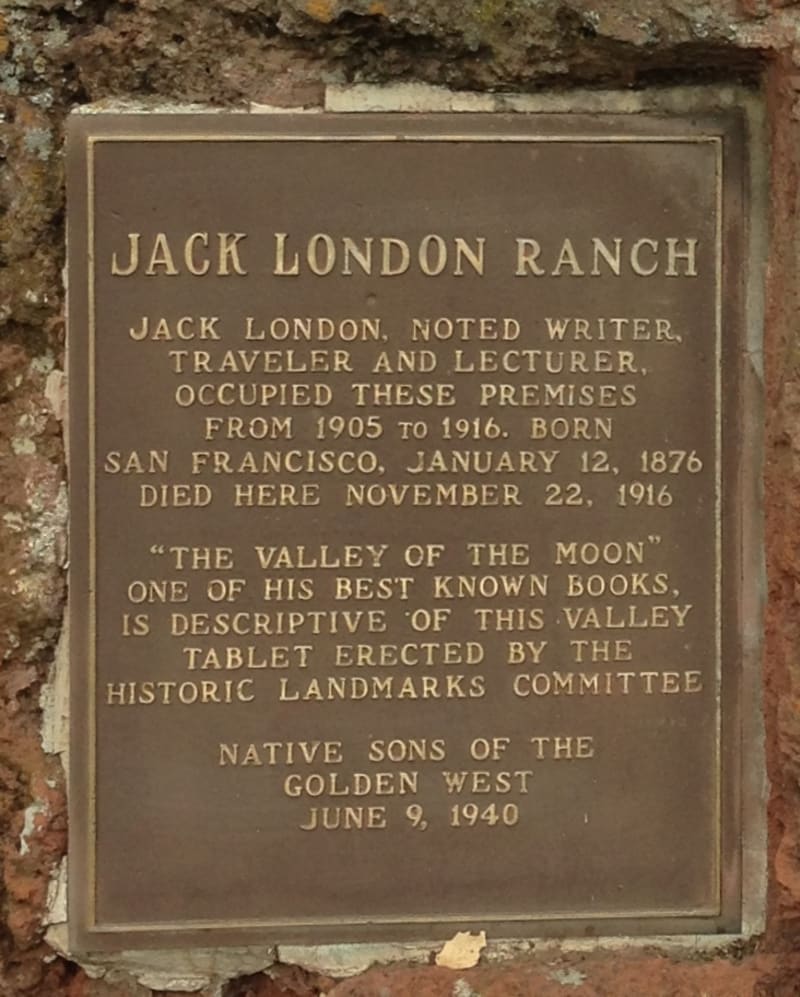 NO. 743 JACK LONDON STATE HISTORIC PARK - Private Plaque