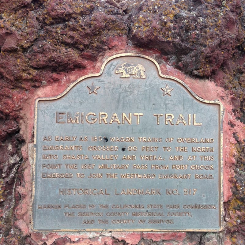 NO. 517 EMIGRANT TRAIL CROSSING OF PRESENT HIGHWAY - State Plaque