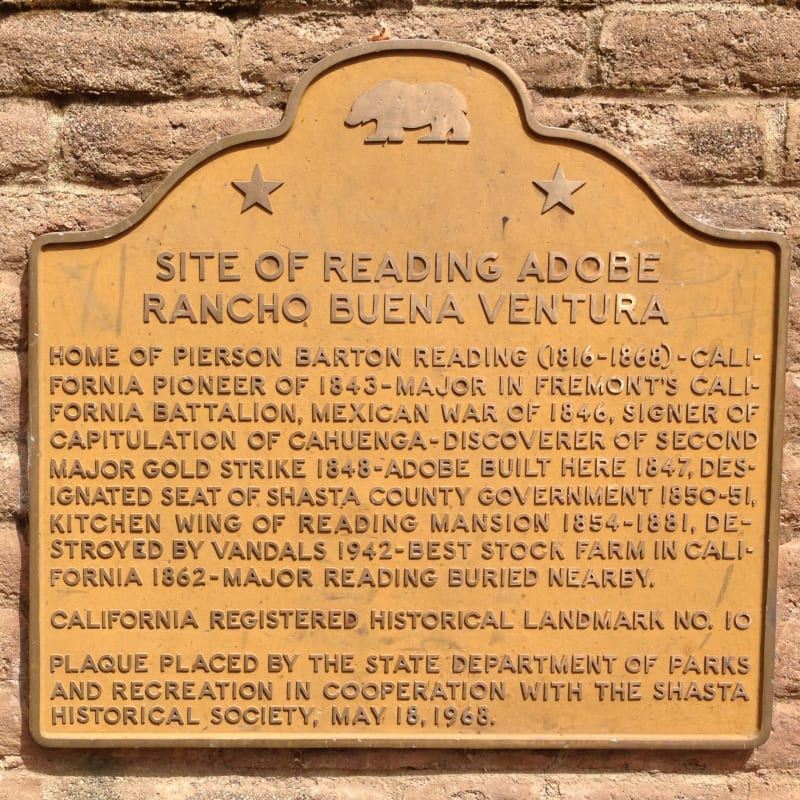 NO. 10 READING ADOBE - State Plaque on site