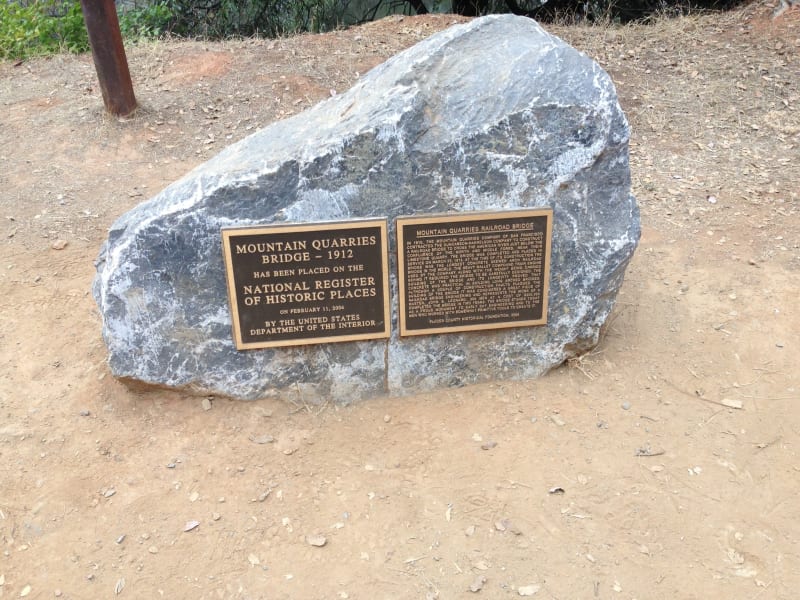 No. 1051 Mountain Quarries Railroad Bridge - National Plaque (Placer)