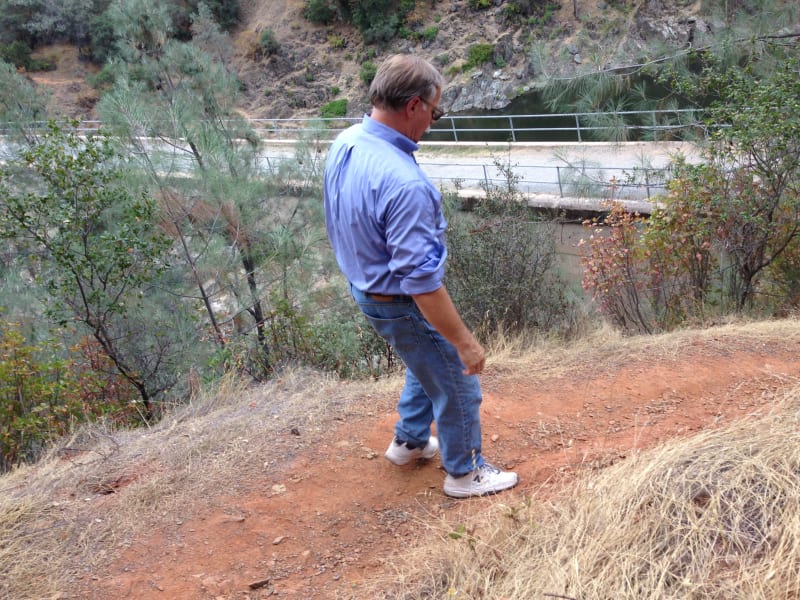 No. 1051 Mountain Quarries Railroad Bridge - Trail to bridge  (Placer side)