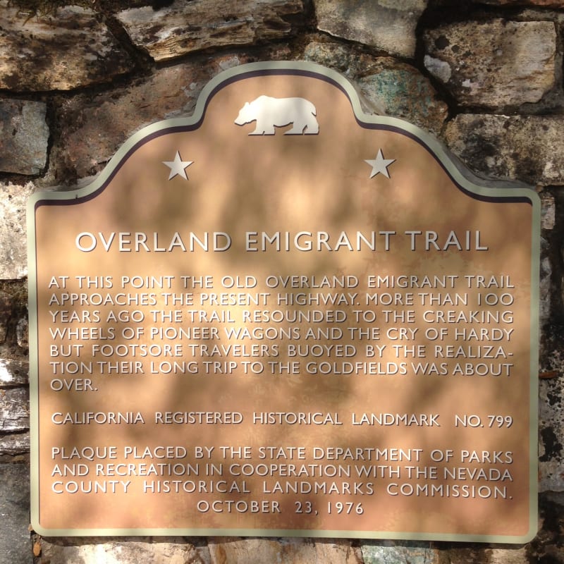 NO. 799 OVERLAND EMIGRANT TRAIL - State Plaque