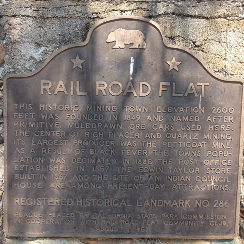 NO. 286 RAIL ROAD FLAT - State Plaque