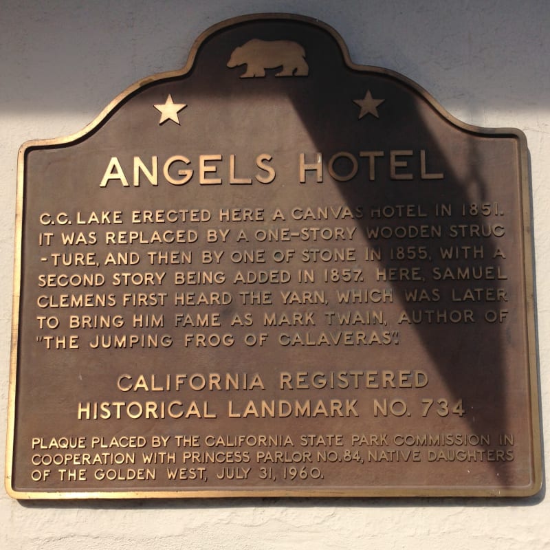 NO. 734 ANGELS HOTEL - State Plaque