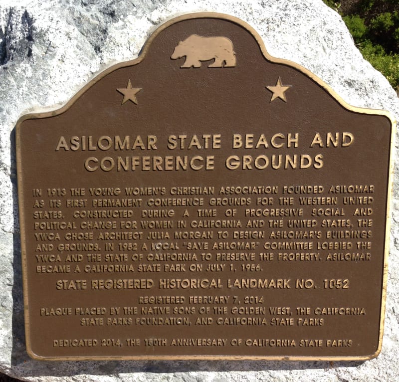 CHL #1052 - Asilomar State Beach and Conference Grounds - Plaque