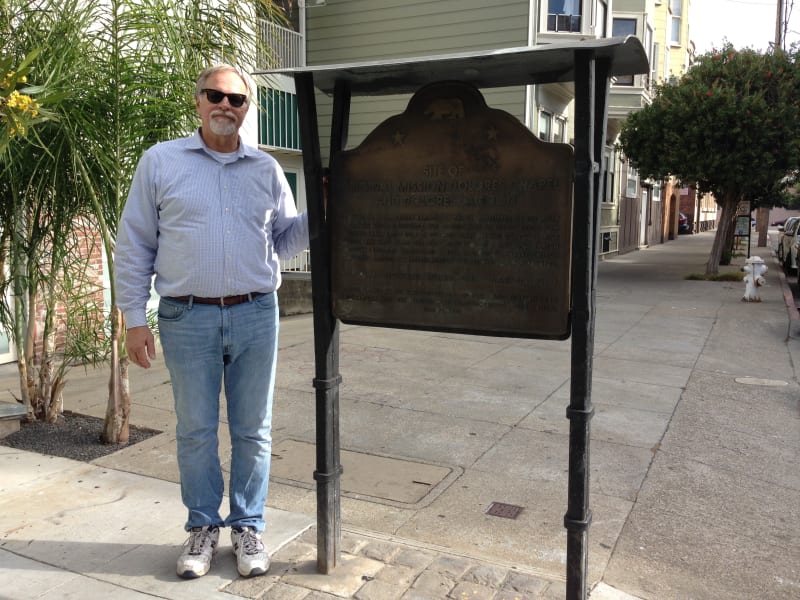 NO. 327.1 SITE OF ORIGINAL MISSION DOLORES CHAPEL AND DOLORES LAGOON 