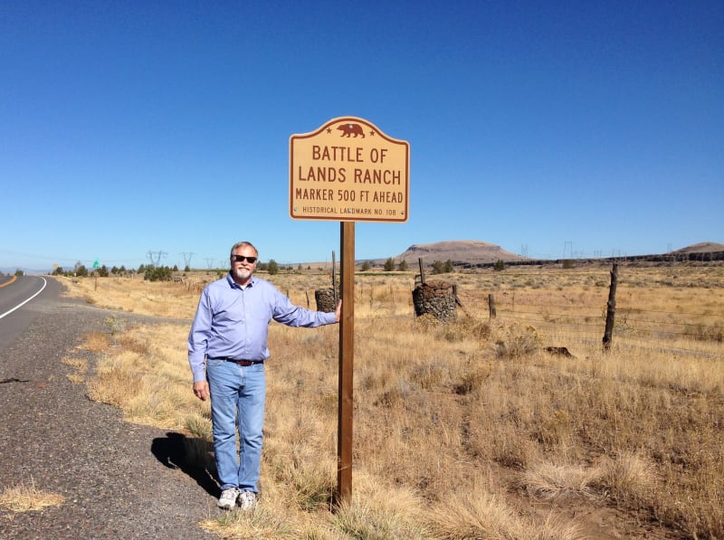 NO. 108 BATTLE OF LAND'S RANCH- State Street Sign