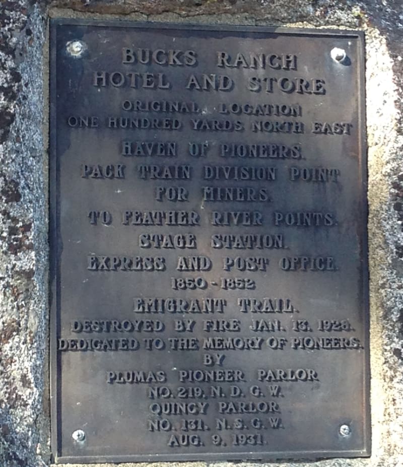 NO. 197 BUCK'S LAKE - Private Plaque