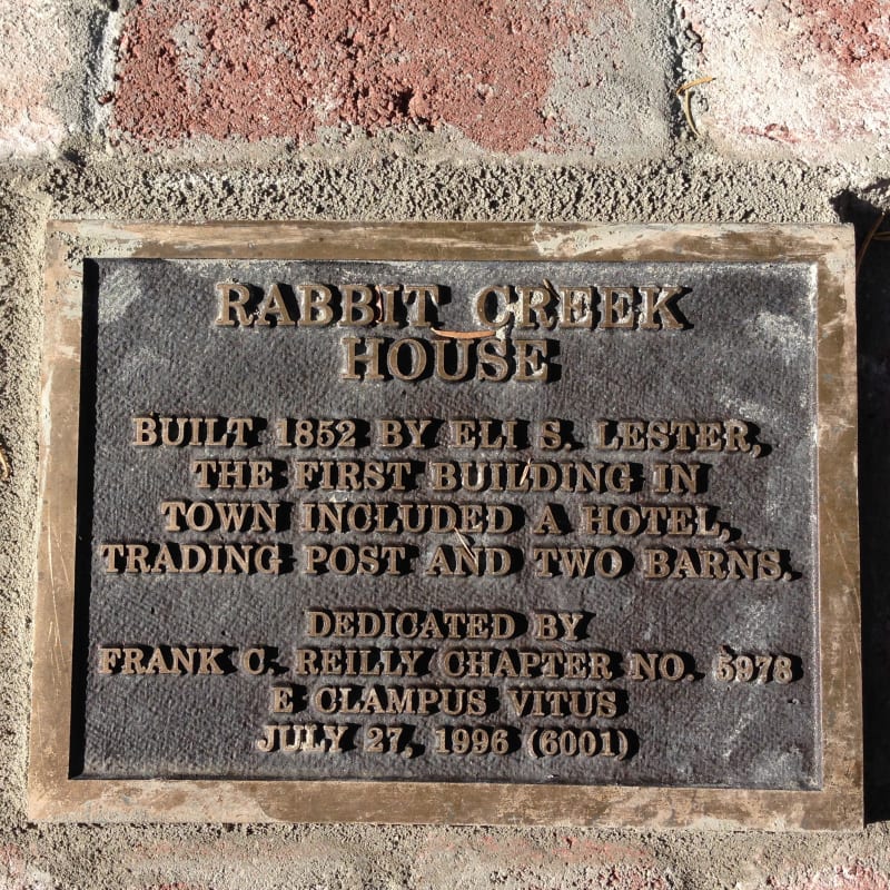 NO. 213 RABBIT CREEK HOTEL MONUMENT - Private Plaque