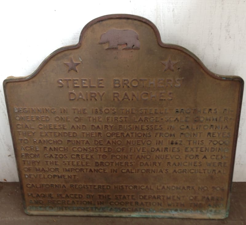 NO. 906 STEELE BROTHERS DAIRY RANCHES - State Plaque