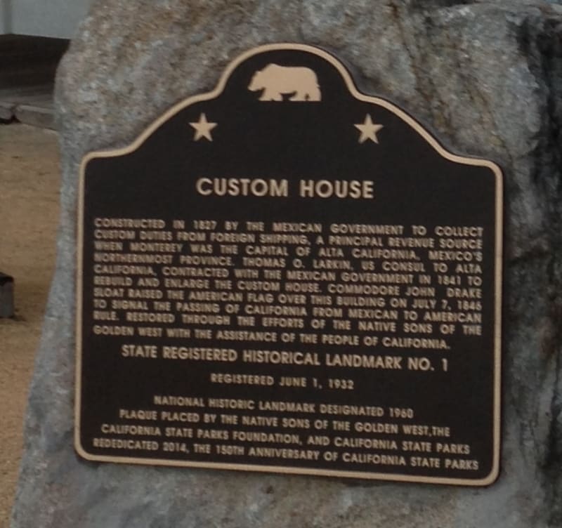 CHL No. 1 Old Custom House  - State Plaque 