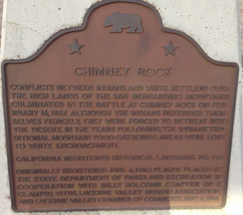 NO. 737 CHIMNEY ROCK - State Plaque