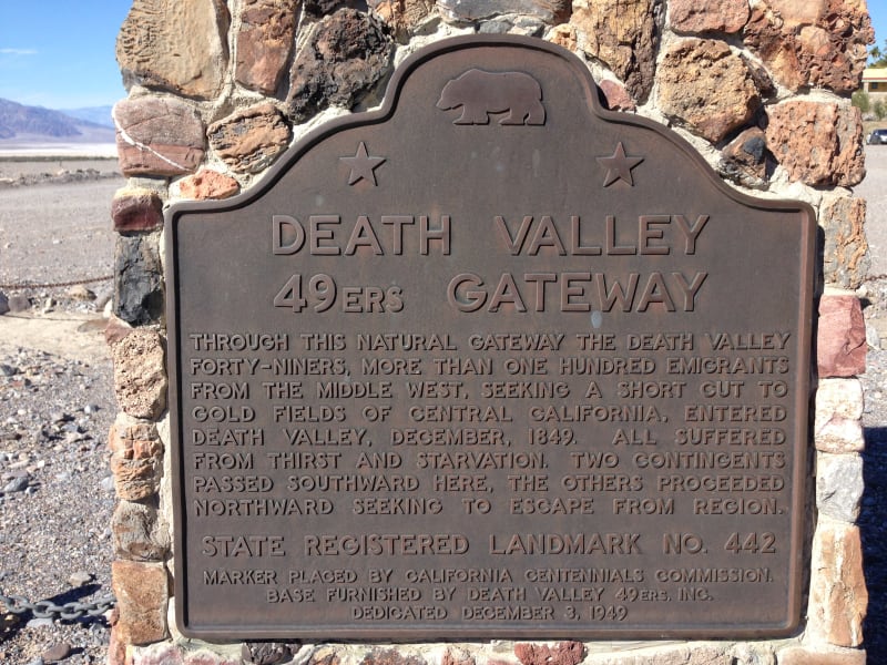 NO. 442 DEATH VALLEY GATEWAY - State Plaque