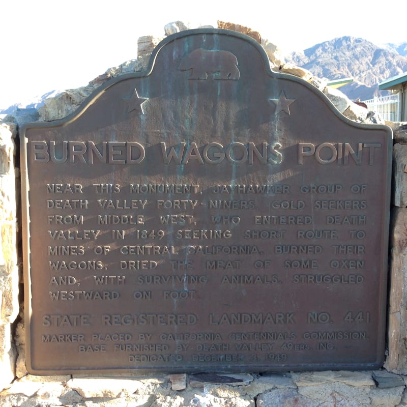 NO. 441 BURNED WAGONS POINT - State Plaque