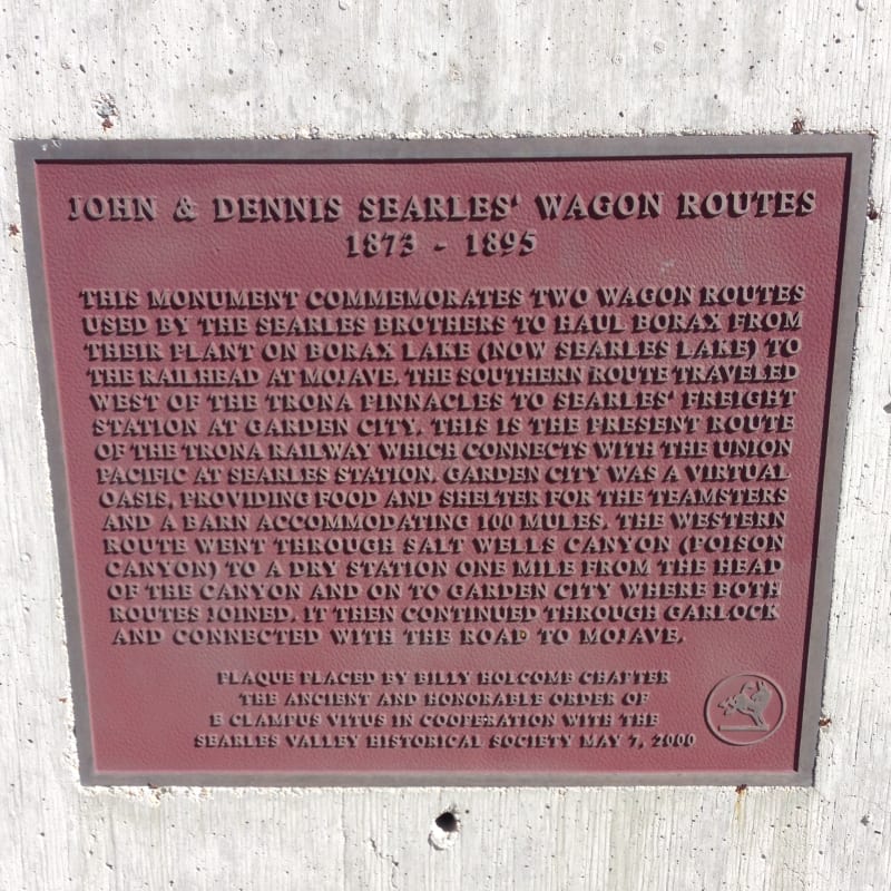 John & Dennis Seales' Wagon Route Plaque