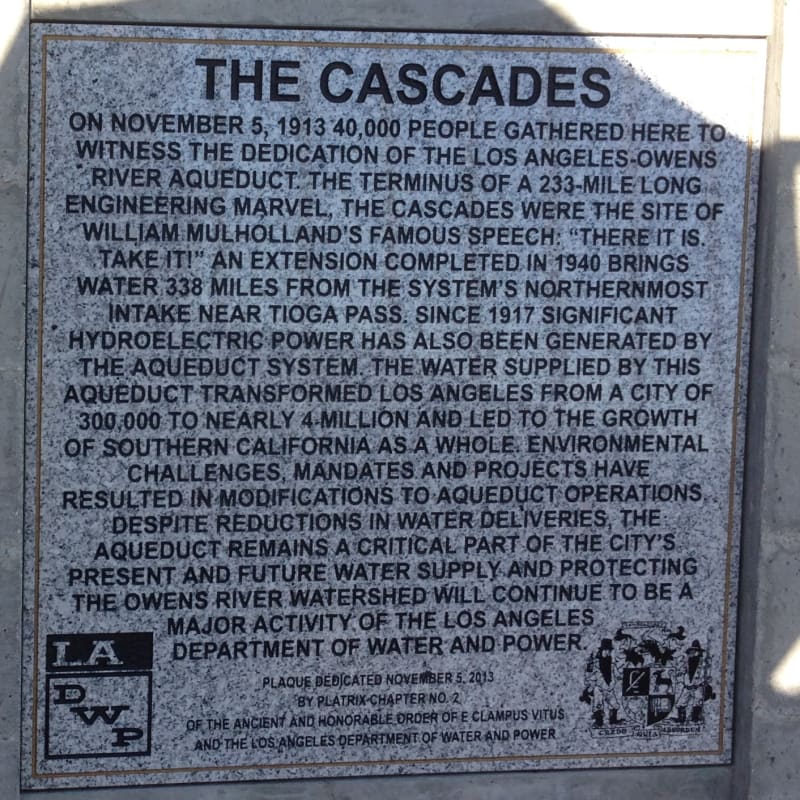 NO. 653 THE CASCADES - Cascades plaque